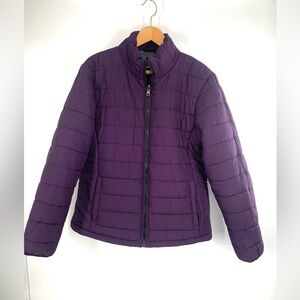 Wantdo Girl's Lightweight Winter Puffer Jacket Hooded  Snow Ski Jacket Purple L